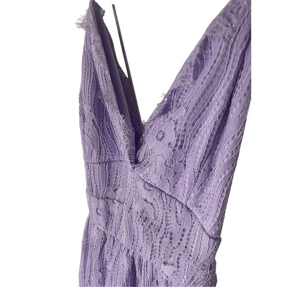 NWT Amazon Open Back Corset Lace Women's Cross Halter Lilac Dress - Picture 3 of 9